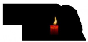 Candle inside State of Nebraska