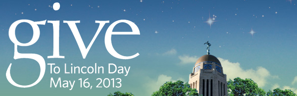 Give to Lincoln Day May 16, 2013 Banner on Give to Lincoln Day May 16, 2013 website
