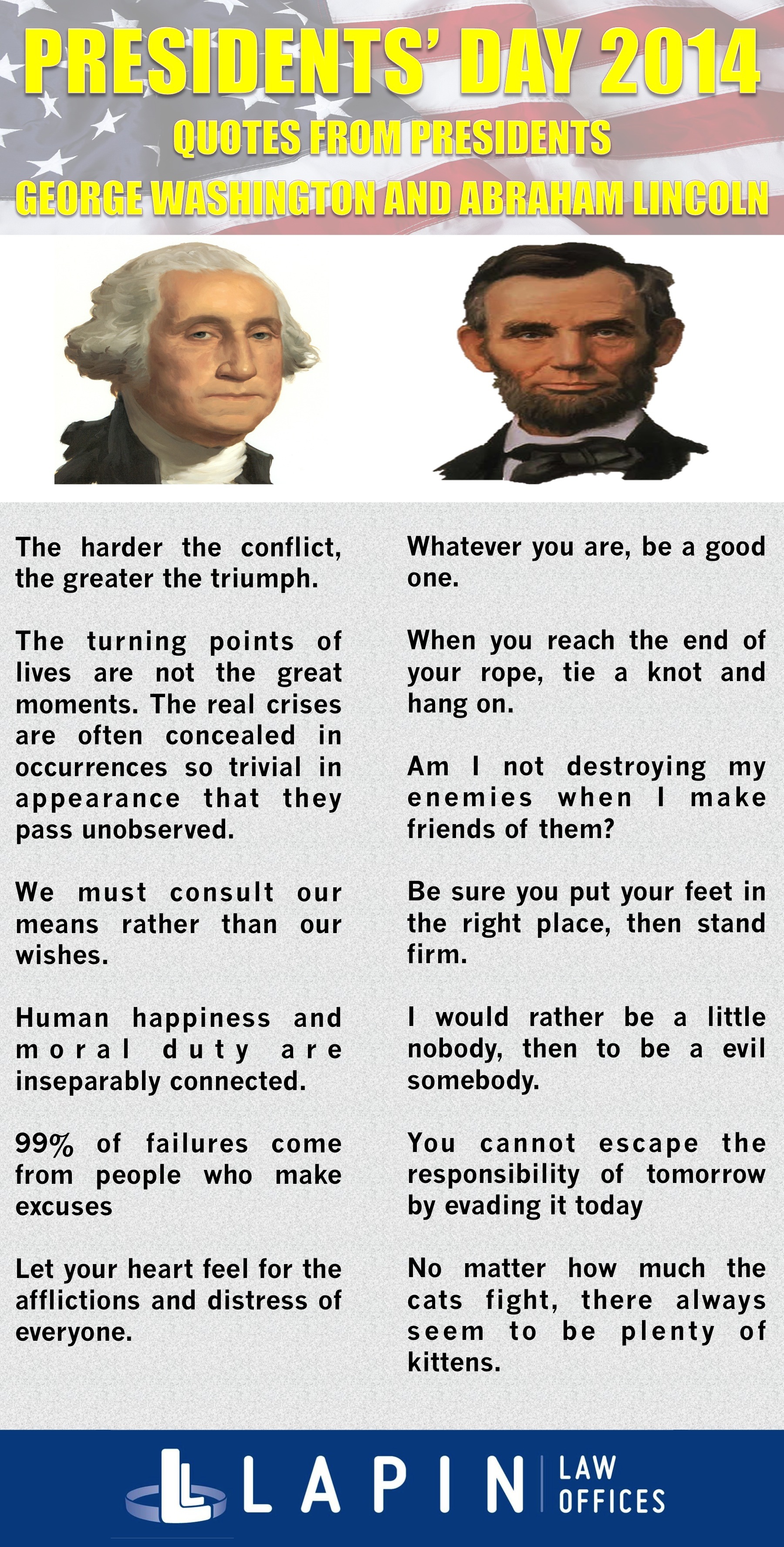 Presidential Quotes Quotes from Presidents George Washington and Abraham Lincoln